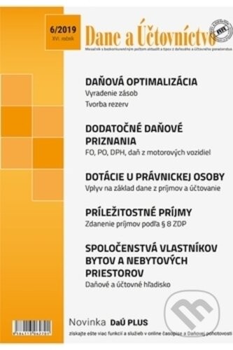 Dane a účtovníctvo 6/2019 - Poradca podnikateľa