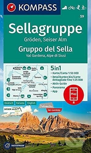 Sellagruppe, Gruppo del Sella  59  NKOM - Kompass