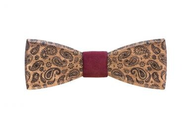 Dřevěný motýlek Paisley Deep