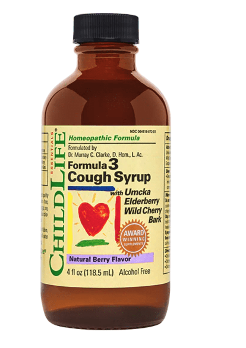 ChildLife Essentials Formula 3 Cough Syrup, podpora dýchacích cest, lesní plody, 118,5 ml