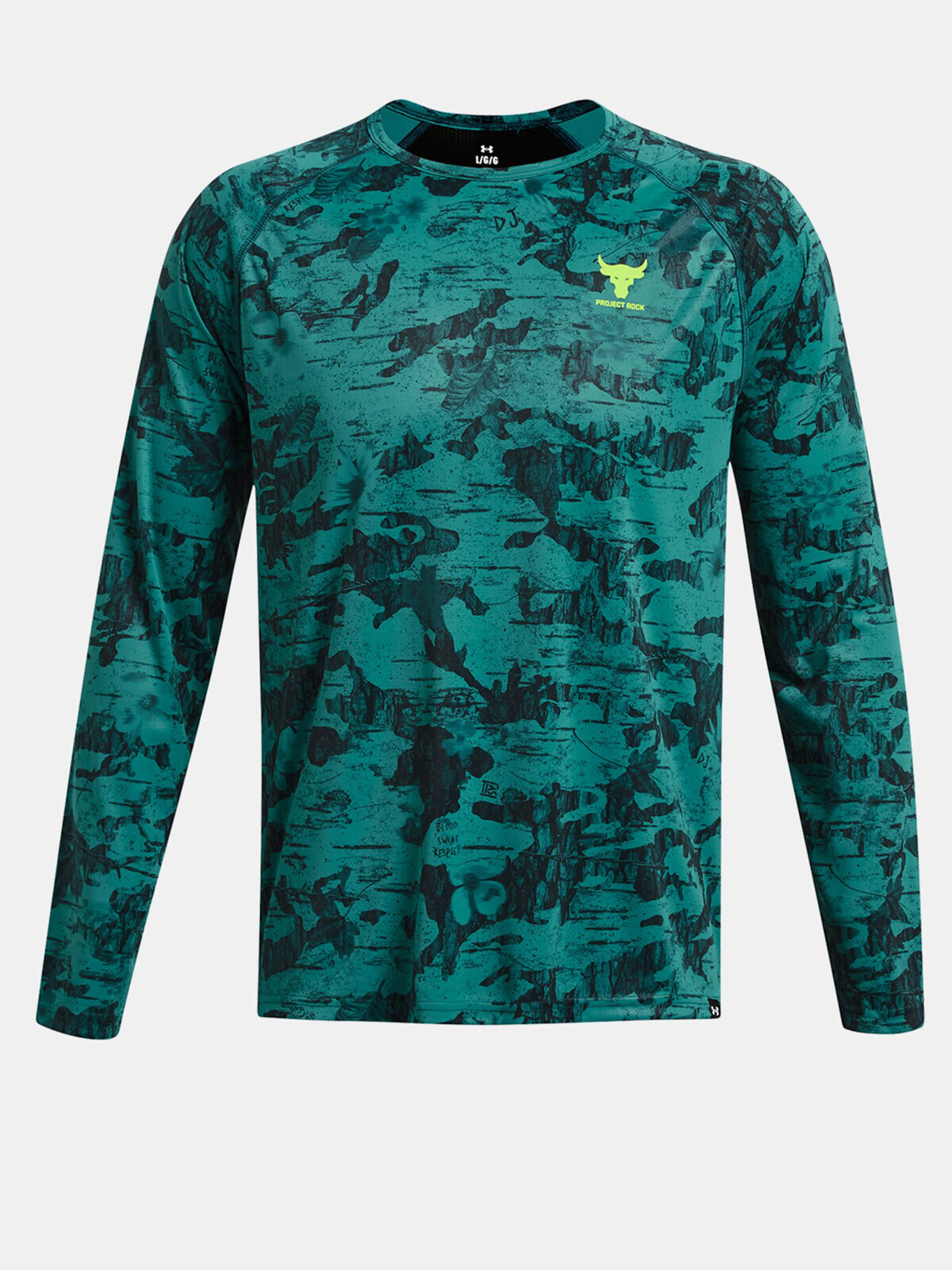 Petrolejové sportovní tričko Under Armour Pjt Rck IsoChill LS