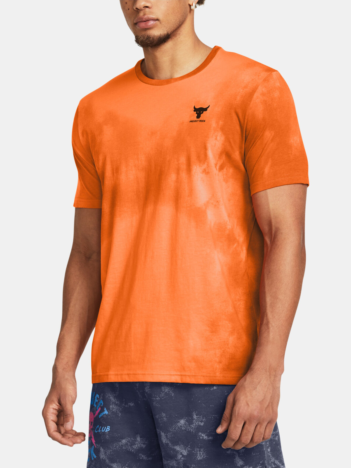 Oranžové pánské sportovní tričko Under Armour UA Project Rock Payoff Printed Graphic