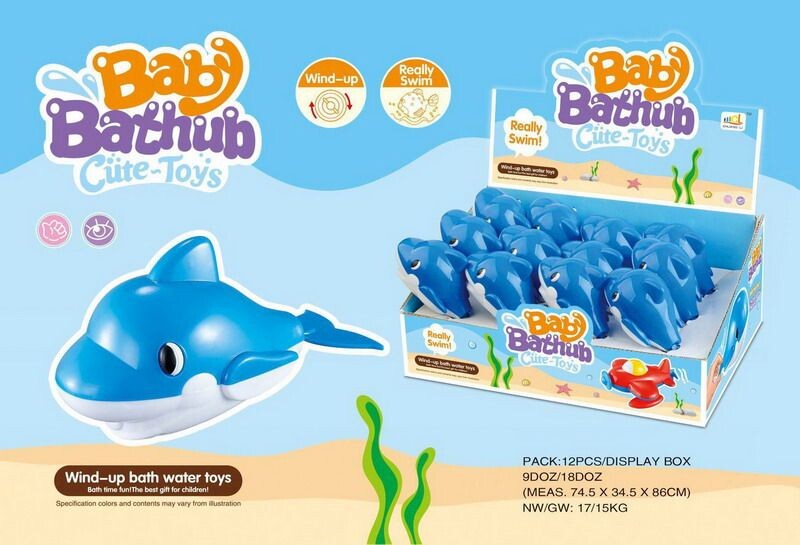 Delfín natahovací do vody 12 cm