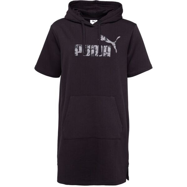 Puma HOODED LOGO DRESS Dámská moderní mikina, černá, velikost