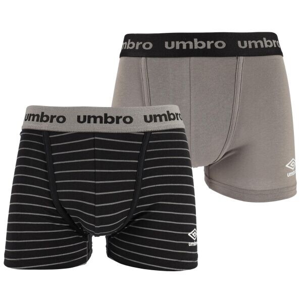 Umbro BOXER SHORT 2 PACK Pánské boxerky, šedá, velikost