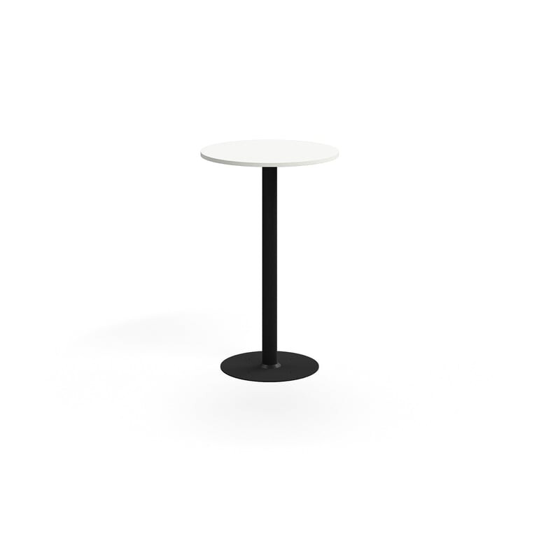 Barový stůl ALVA, Ø700x1100 mm, upevnitelný, vysokotlaký laminát, černá/bílá