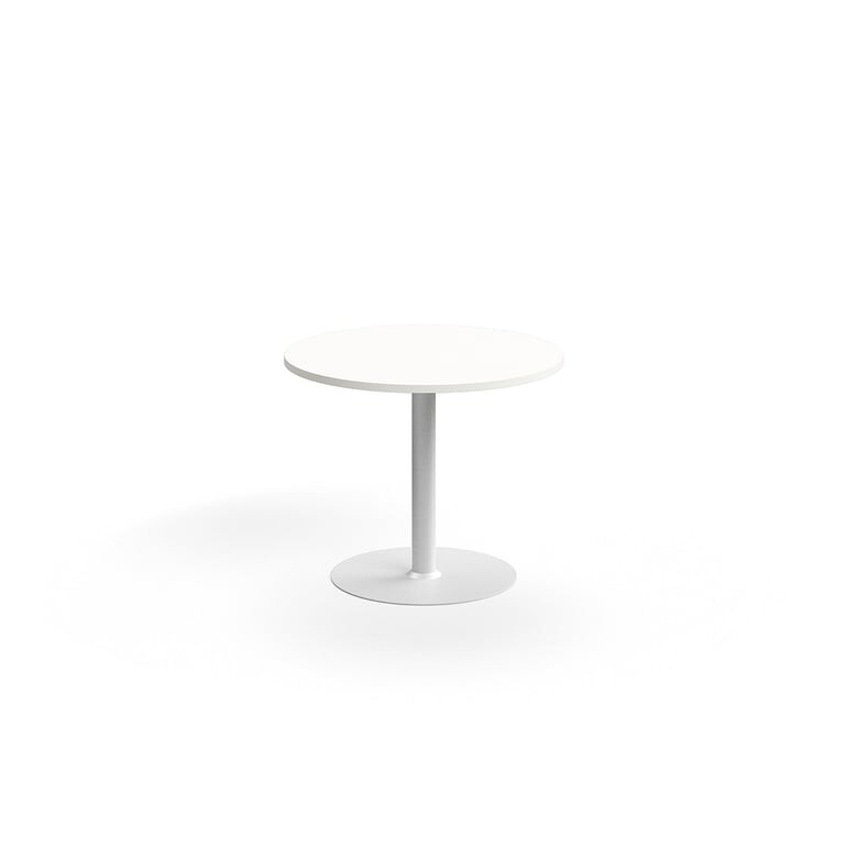 Stůl VERTICUS, Ø900x720 mm, bílá