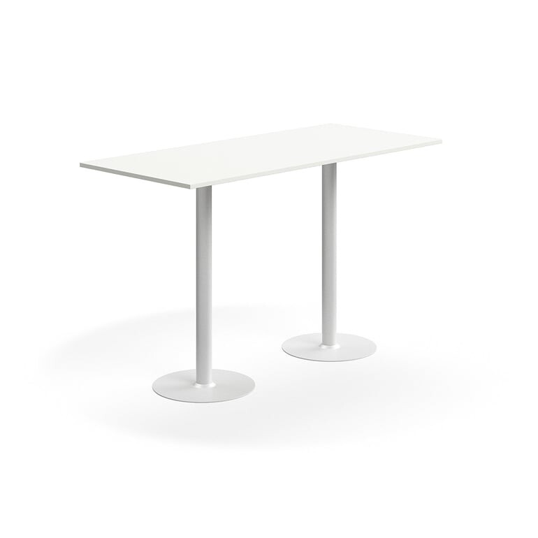 Barový stůl ALVA, 1800x800x1100 mm, vysokotlaký laminát, bílá