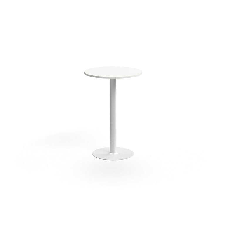 Barový stůl ALVA, Ø700x1000 mm, vysokotlaký laminát, bílá