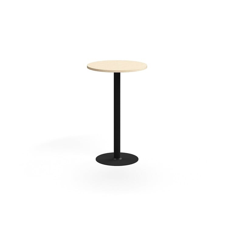 Barový stůl VERTICUS, Ø700x1100 mm, bříza/černá