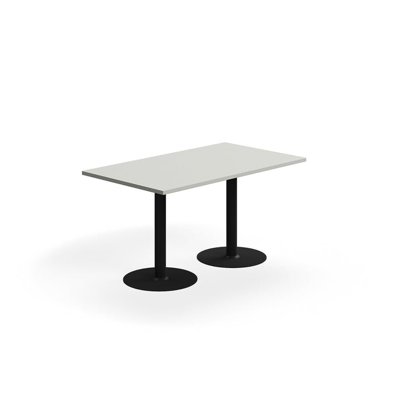Stůl VERTICUS, 1400x800x720 mm, světle šedá/černá