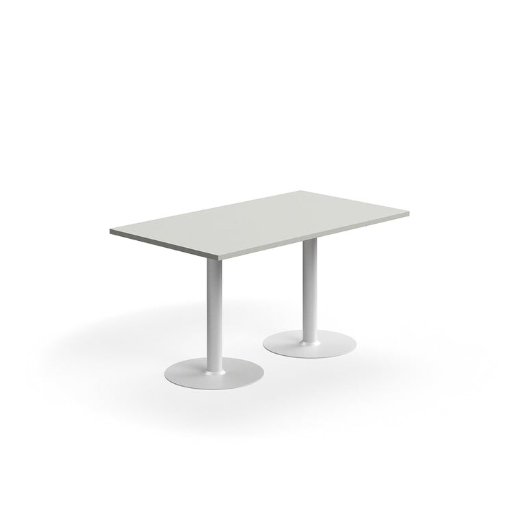 Stůl VERTICUS, 1400x800x720 mm, světle šedá/bílá
