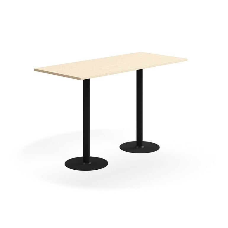 Barový stůl VERTICUS, 1800x800x1100 mm, bříza/černá