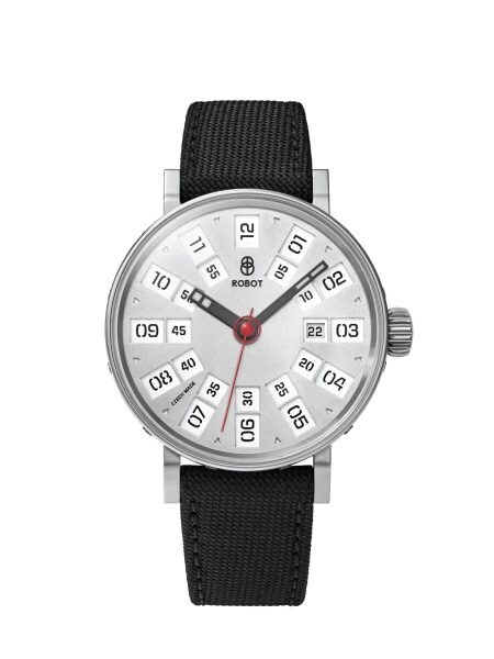 Robot Graphic Analog Silver