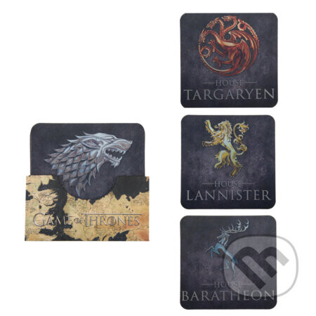 Podtácky Game of Thrones - Znaky rodov (4 ks) - Cinereplicas