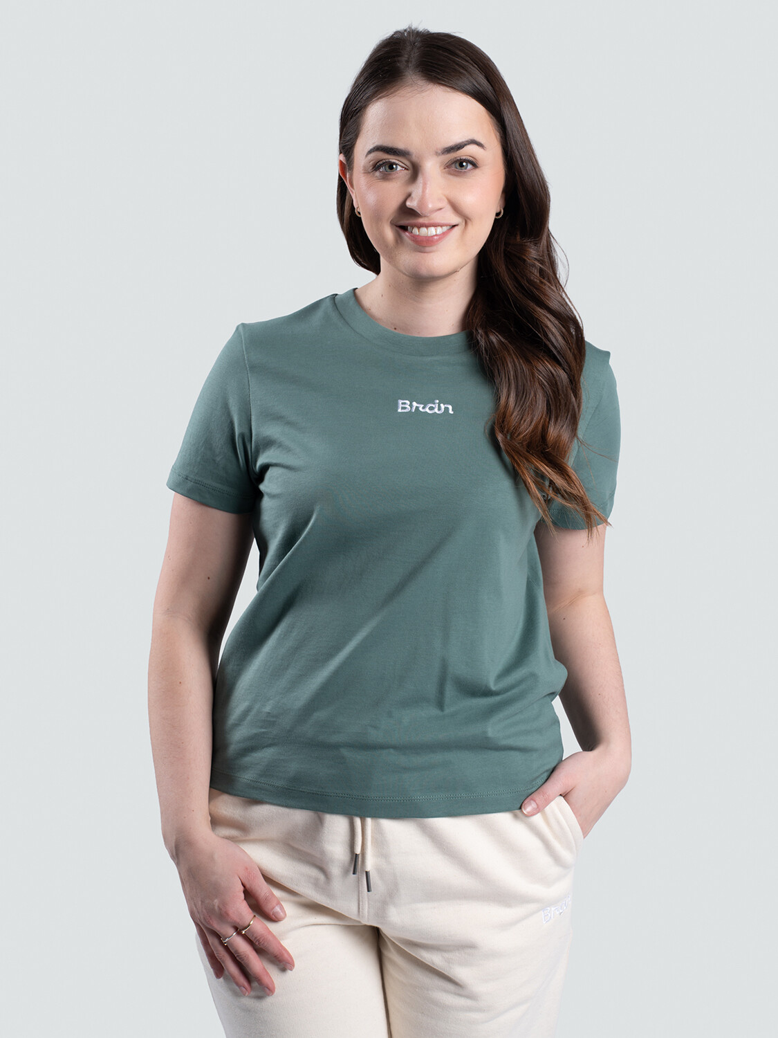 Dámské tričko z BIO bavlny, tlumeně zelené Velikost: XL