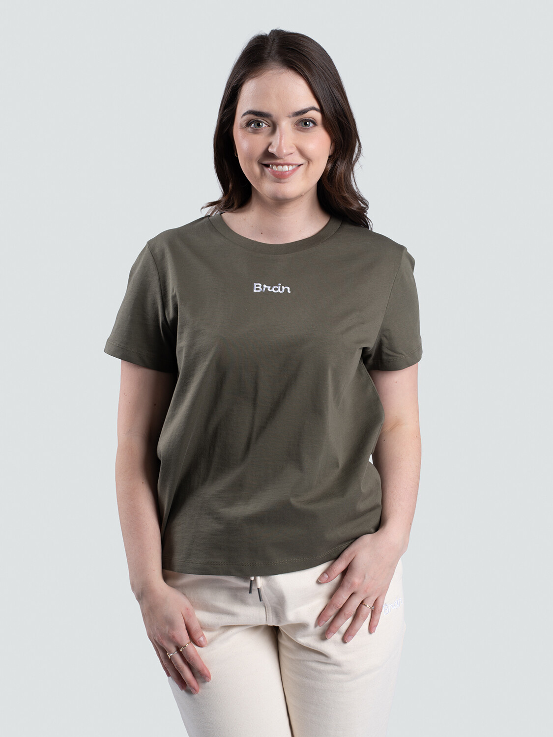 Dámské tričko z BIO bavlny, khaki Velikost: XL