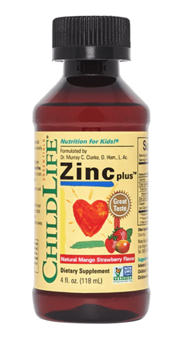 ChildLife Essentials Zinc Plus, zinek, mango a jahoda, 118 ml