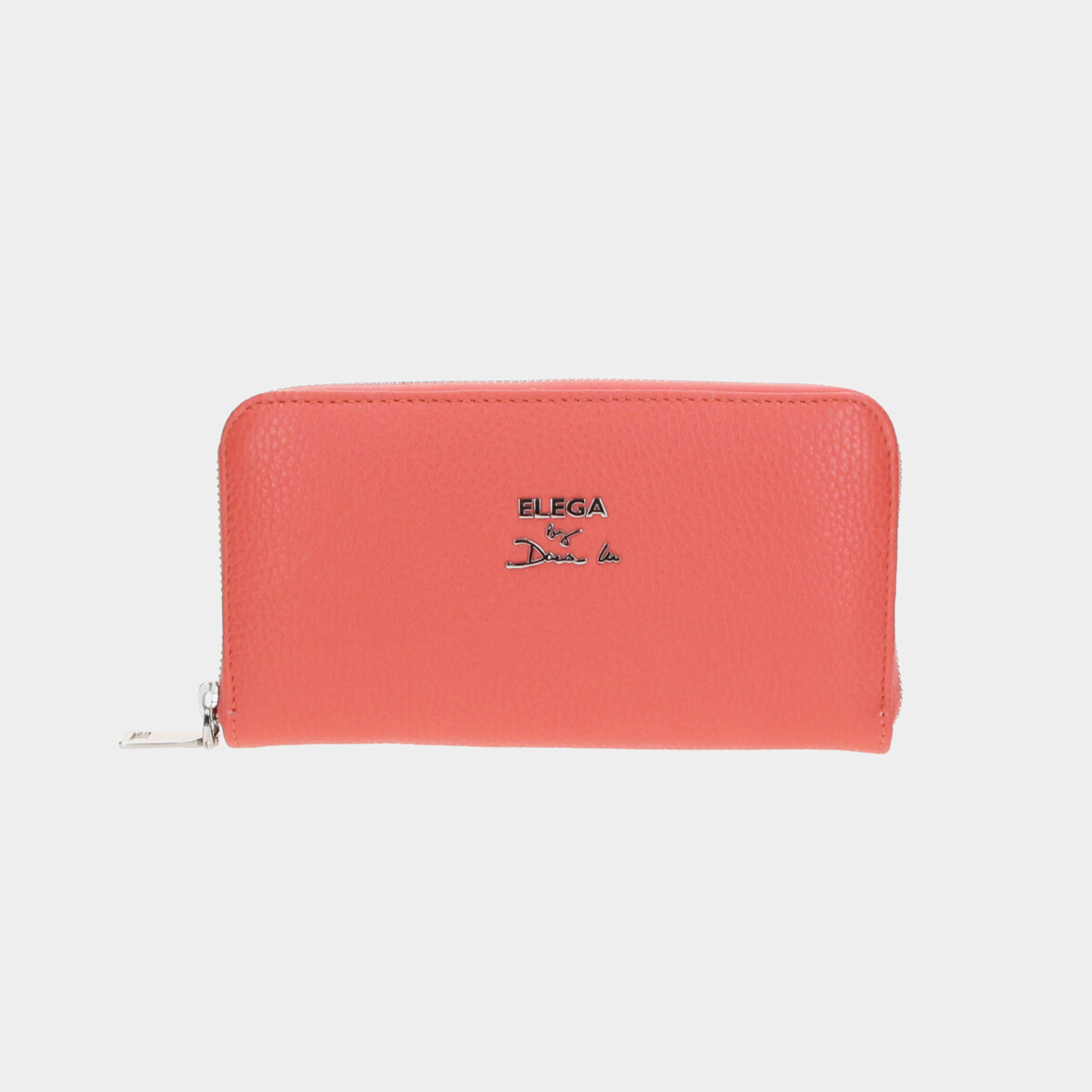 ELEGA by Dana M Velká zipová peněženka Marina korálová/stříbro