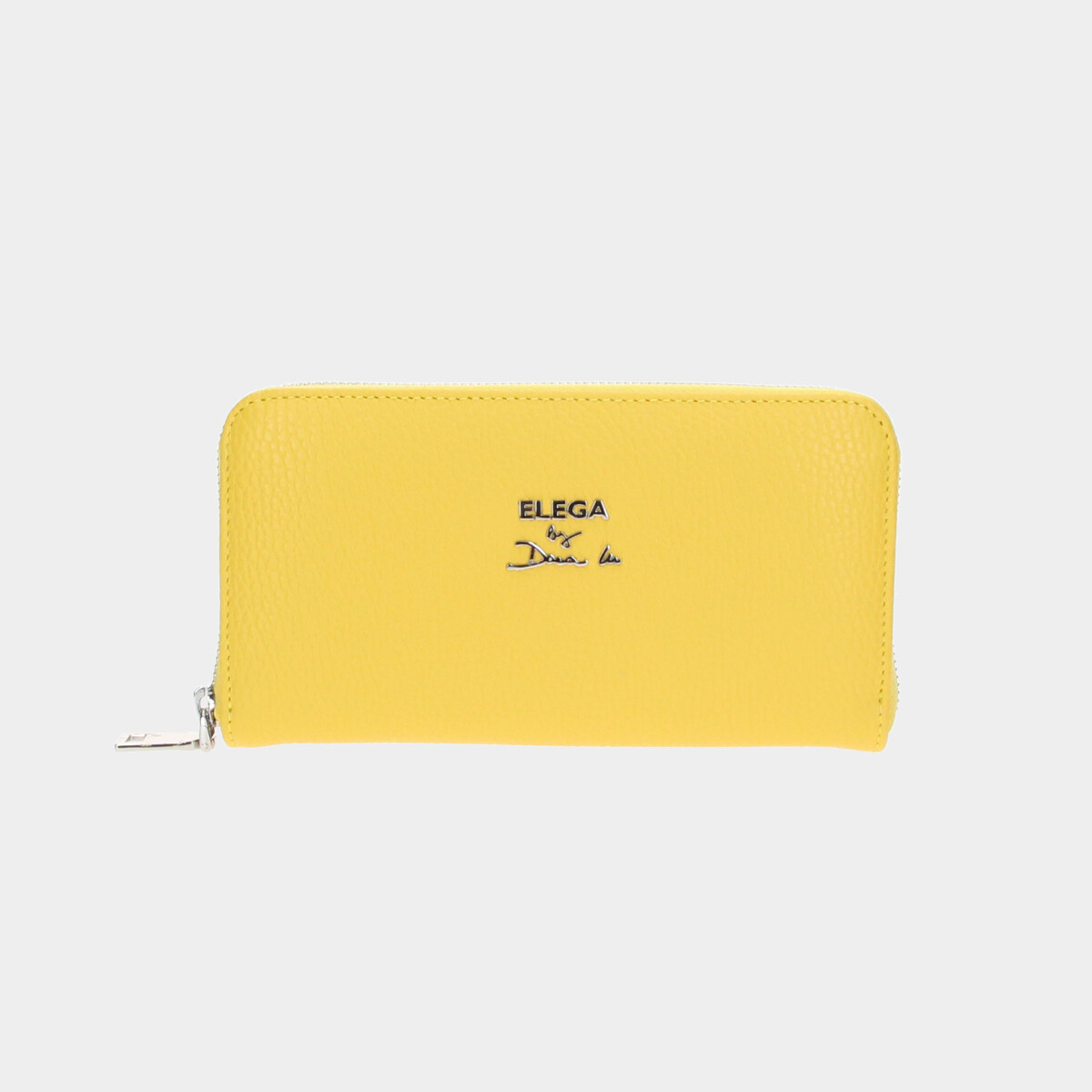 ELEGA by Dana M Velká zipová peněženka Marina žlutá/stříbro