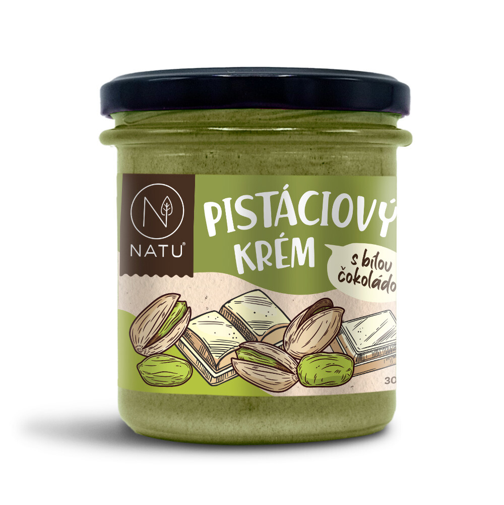 NATU Pistáciový krém s bílou čokoládou 300g