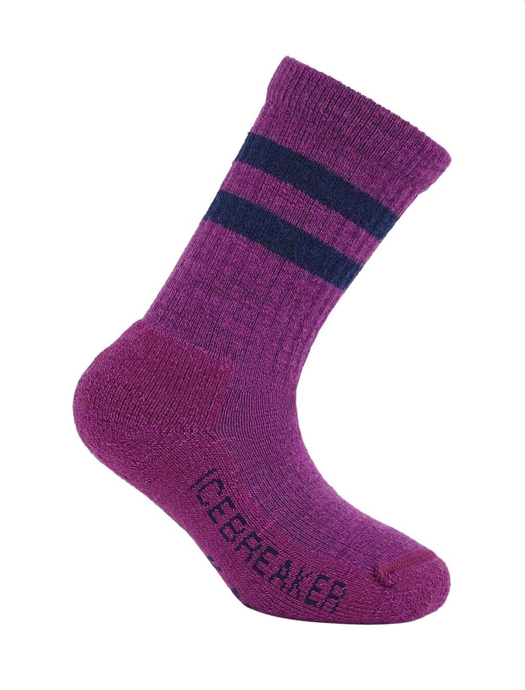 ICEBREAKER Kids Hike Light Crew, Passion/Royal Navy (vzorek) velikost: 27-29 (M)