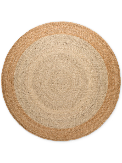 Koberec JUTTA naturální / krémový / zlatý kruh