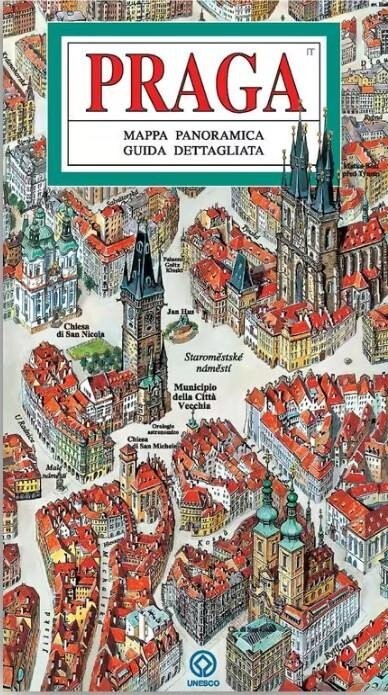 Praha - mapa panoramatická/italsky - Anton Corbijn