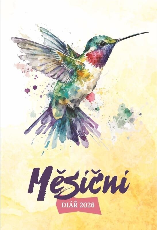 Diář 2026 měsíční, kapesní, 7,5 x 11 cm