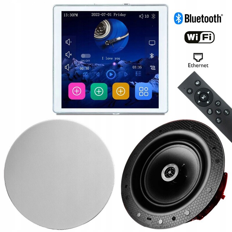 Hifi Music Internetové Rádio Pod Omítku Wifi Bt 2 Reproduktory 6,5