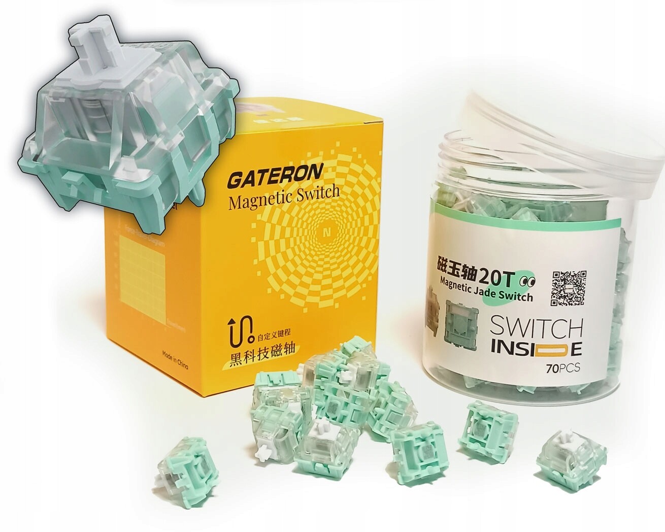 Gateron Magnetic Jade Magnetické mechanické spínače pro klávesnici