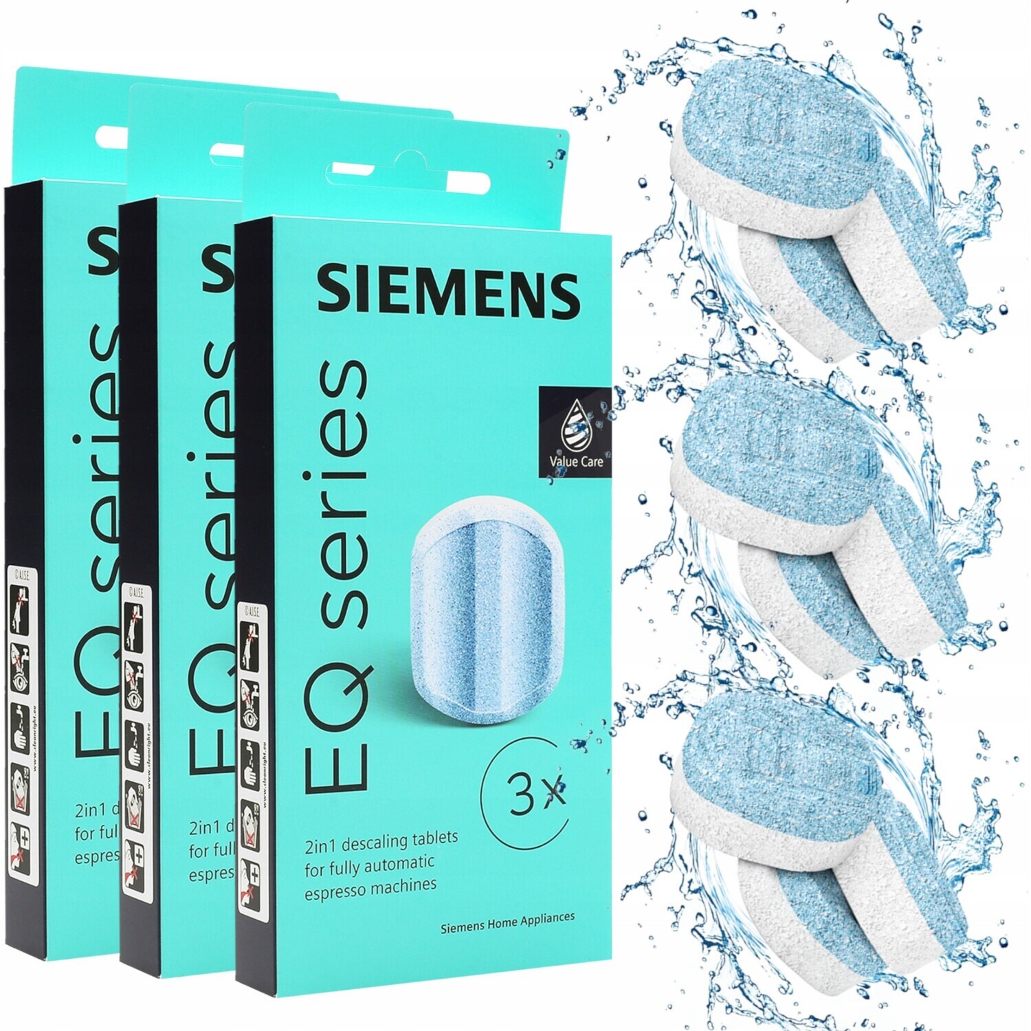 3x Odvápňovací tablety Siemens Tablety do kávovaru Siemens 9 kusů