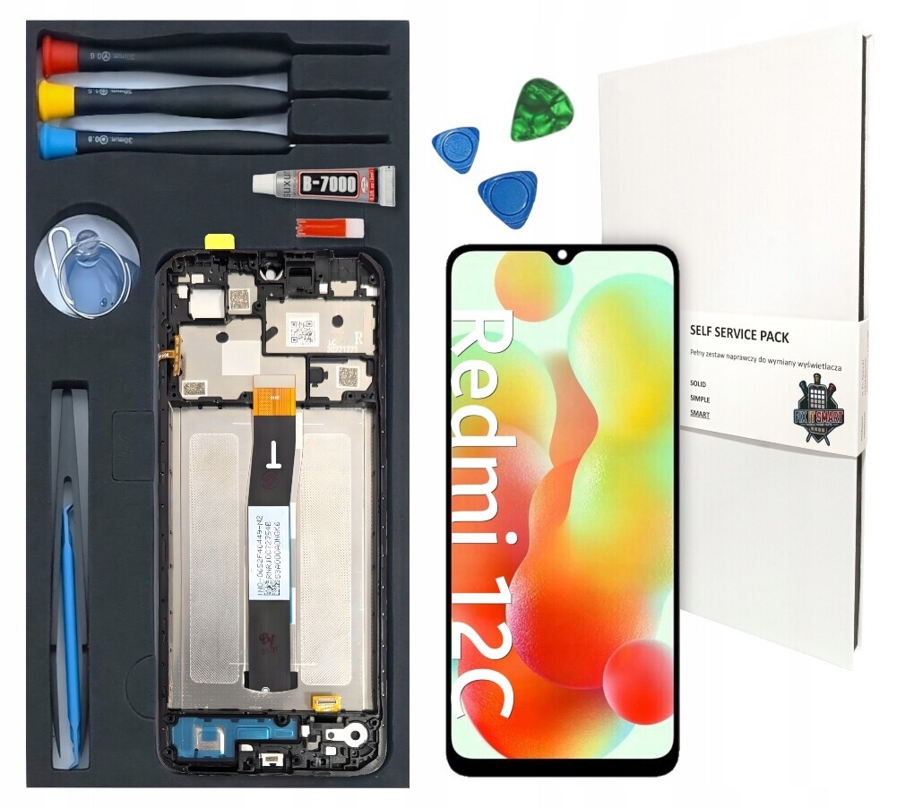 LCD displej Pro Xiaomi Redmi 12C Rámeček Sada Pro Výměnu Displeje