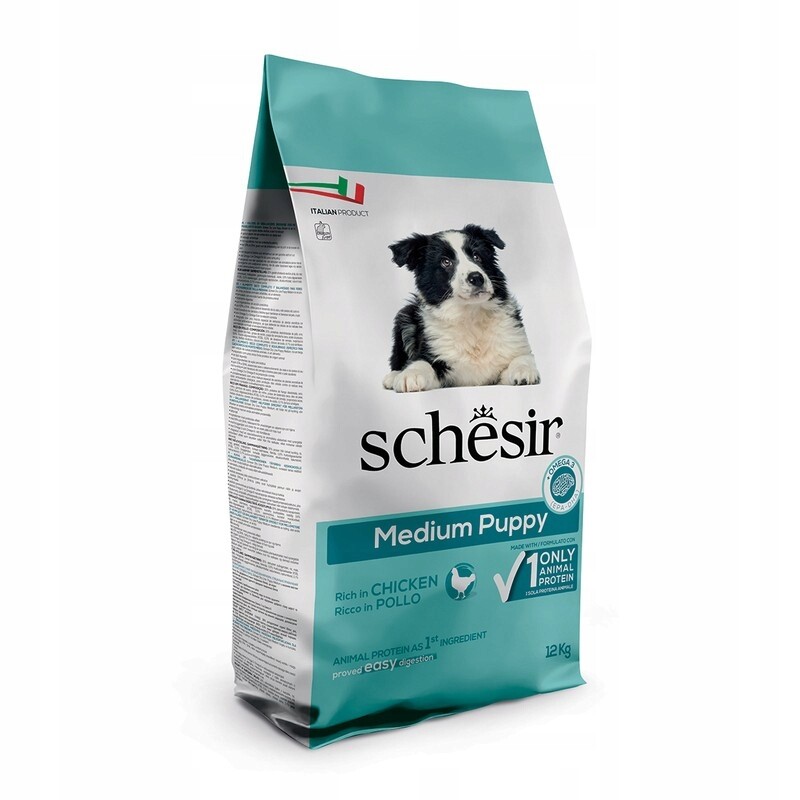 Schesir Dog Dry Medium Puppy s kuřecím - 12 kg