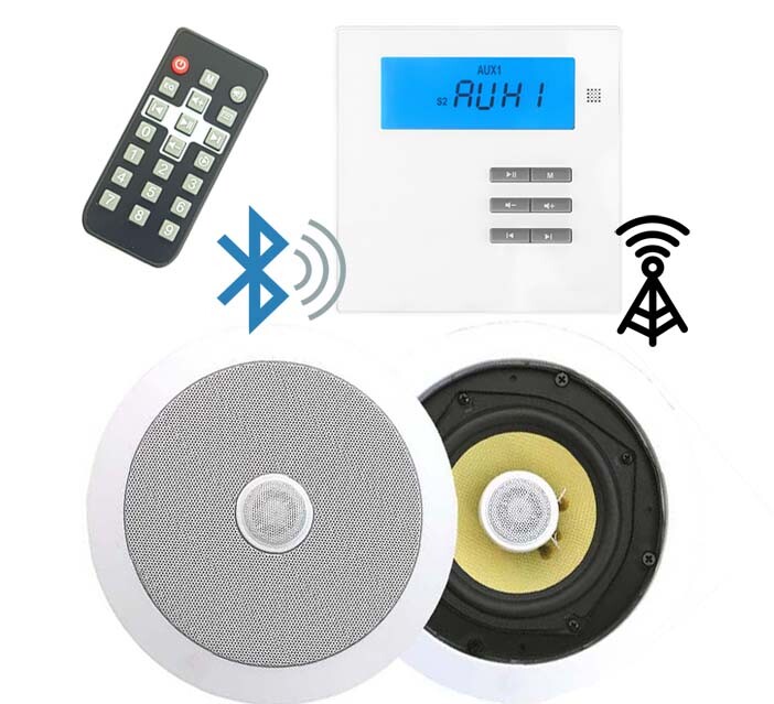 P2 Podomítkové Rádio S BLUETOOTH/SD/USB-MP3 Bílé