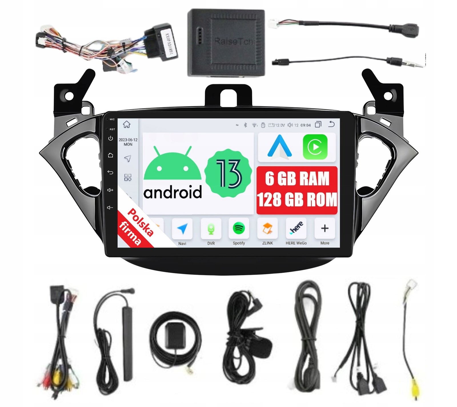 Rádio 2DIN Navigace Android Opel Adam Corsa E 6/128 Gb Dsp Carplay Lte