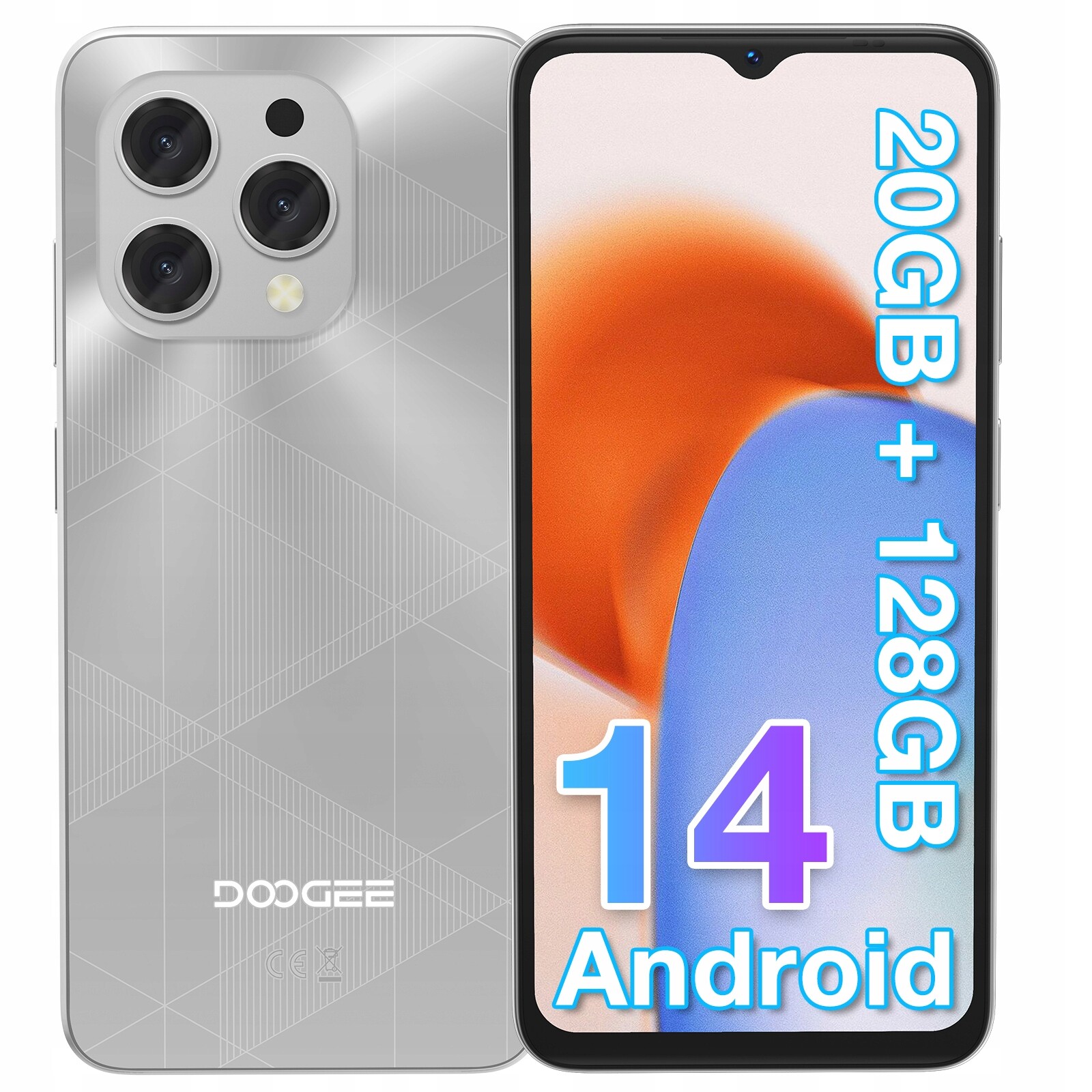 Doogee N55PLUS Smartphone 20/128G BANDroid 14 6,56