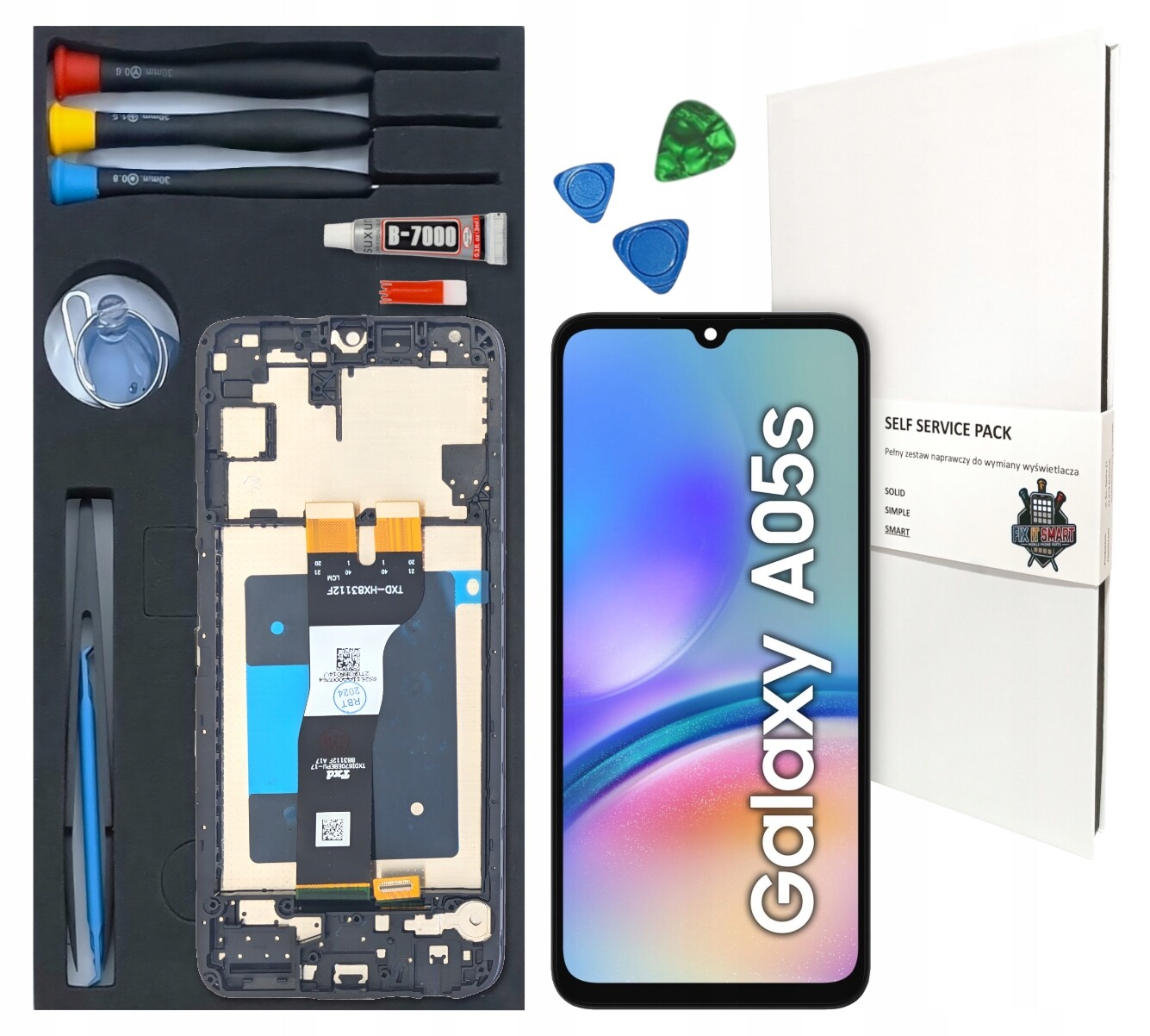 LCD displej Pro Samsung Galaxy A05S Rámeček Výměnná Sada SM-A057F A057