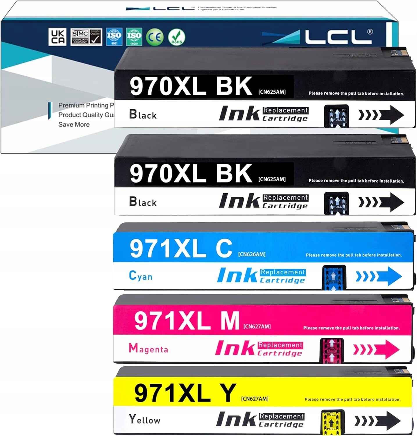 Inkousty LCL 913A náhradní pro Hp PageWide 352dw 377dw 452dn (5PK)