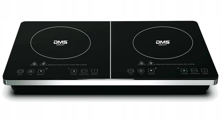 dvojitá indukční varná deska s dvojitou varnou deskou, volně stojící