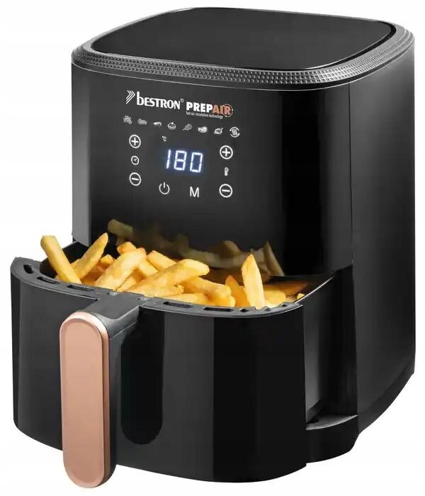 nízkotučná fritéza Bestron 4L Digital Hot Air Dryer copper collect