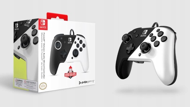 Pdp Nintendo Switch Wired Deluxe Controller Black and White