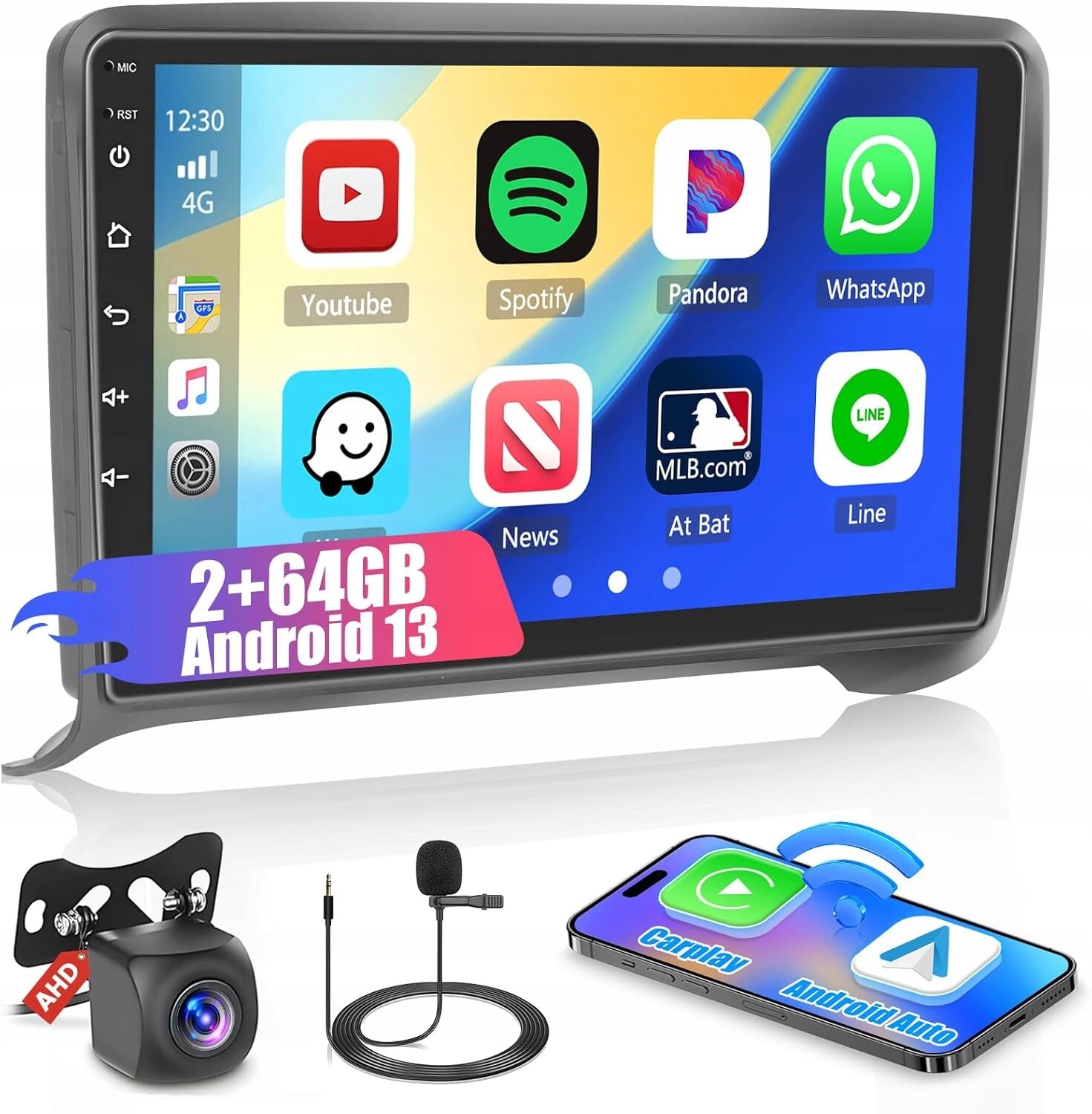 2+64G Android Auto Stereo pro Audi Tt Carplay Android Auto 9 palců Hd