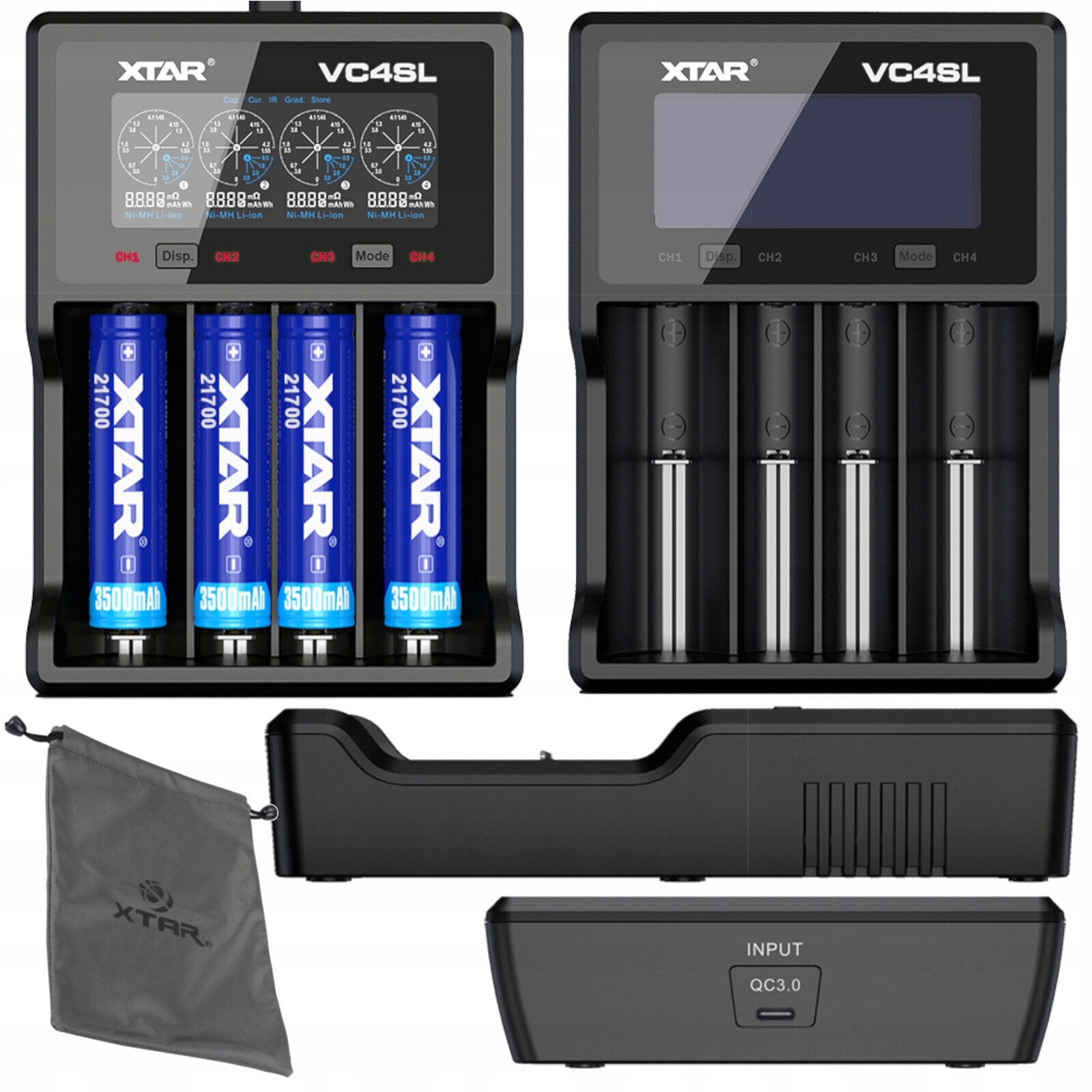 Inteligentní Nabíječka Xtar VC4SL 18650 32650 Li-ion Ni-mh 4 Kanály Usb-c