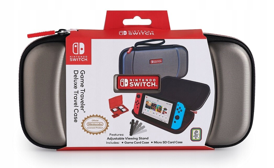 BigBen Deluxe Cestovní Pouzdro pro Nintendo Switch titánová