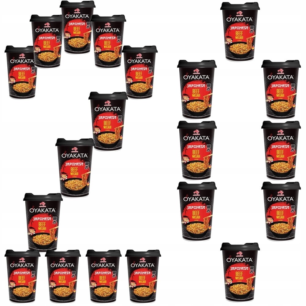 20 x Blesková polévka Těstoviny Instant Hovězí Wasabi v hrnku 93 g Oyakata