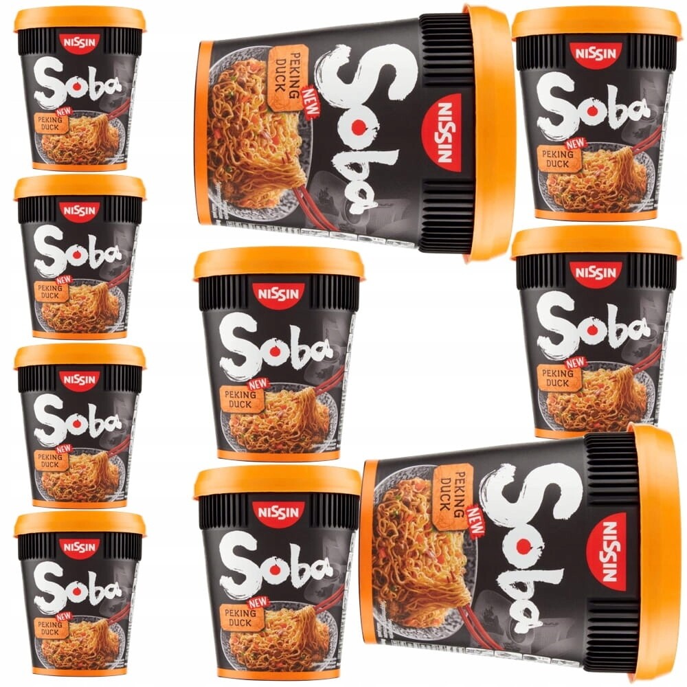 10x Blesková polévka Těstoviny Instant Pekingská Kachna Soba 87g Nissin