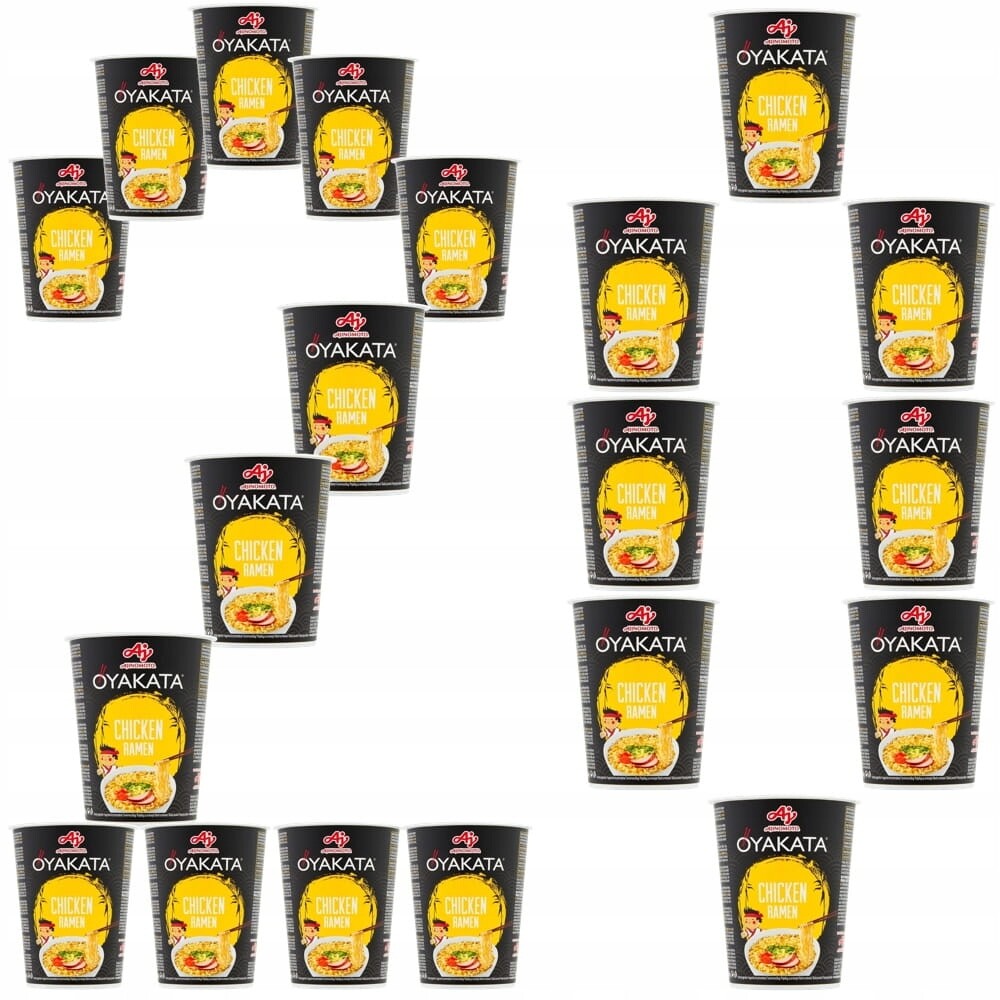 20 x Instantní polévka Těstoviny Ramen Kuřecí Chicken Polévka Hrnek 63 g Oyakata
