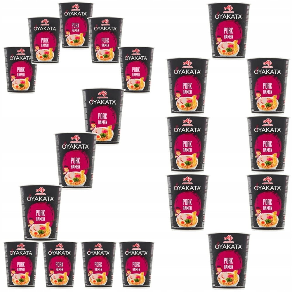 20x Blesková polévka Těstoviny Ramen Vepřová Pork Soup Hrnek 62g Oyakata
