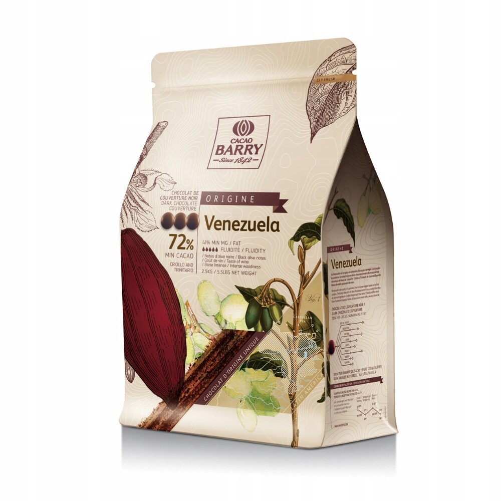 Cacao Barry čokoláda tmavá Origin Venezuela 2,5 kg